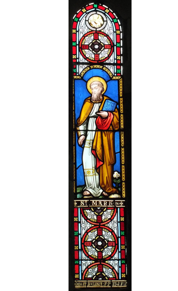 Bosbury church stained glass window in the south wall of the chancel